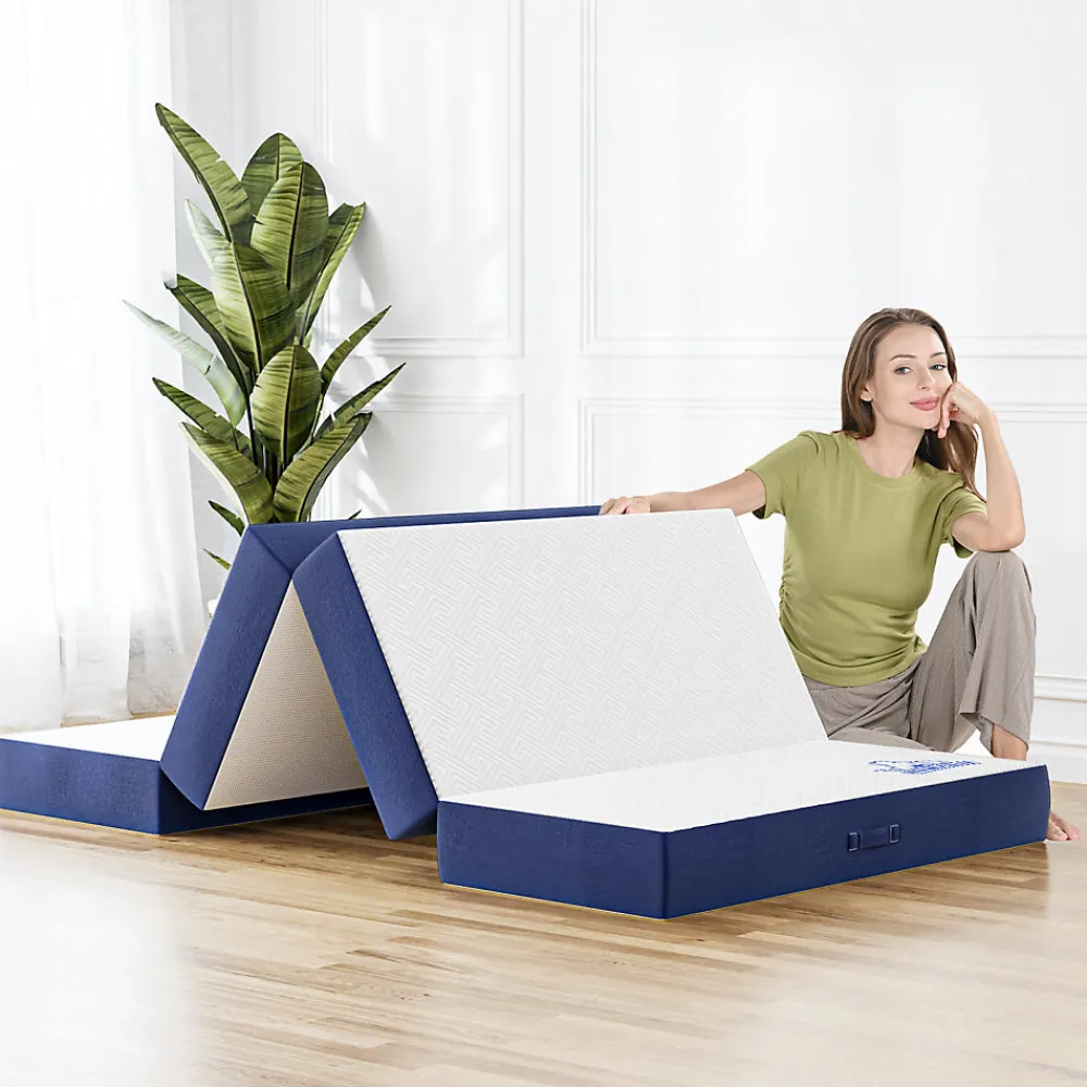 Matelas futon pliable en mousse à mémoire de forme 60 x 190 x 10 CM>Rattantree New