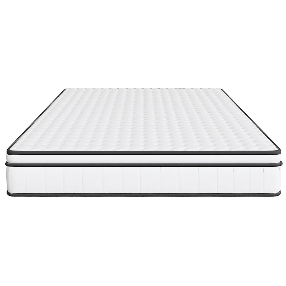 ProximaX Matelas hybride à ressorts ensachés 200x90x25 cm, Indépendance de couchage, soutien ergonomique, tissu respirant 3D, Blanc et gris* Matelas