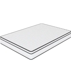 ProximaX Matelas hybride à ressorts ensachés 200x90x25 cm, Indépendance de couchage, soutien ergonomique, tissu respirant 3D, Blanc et gris* Matelas