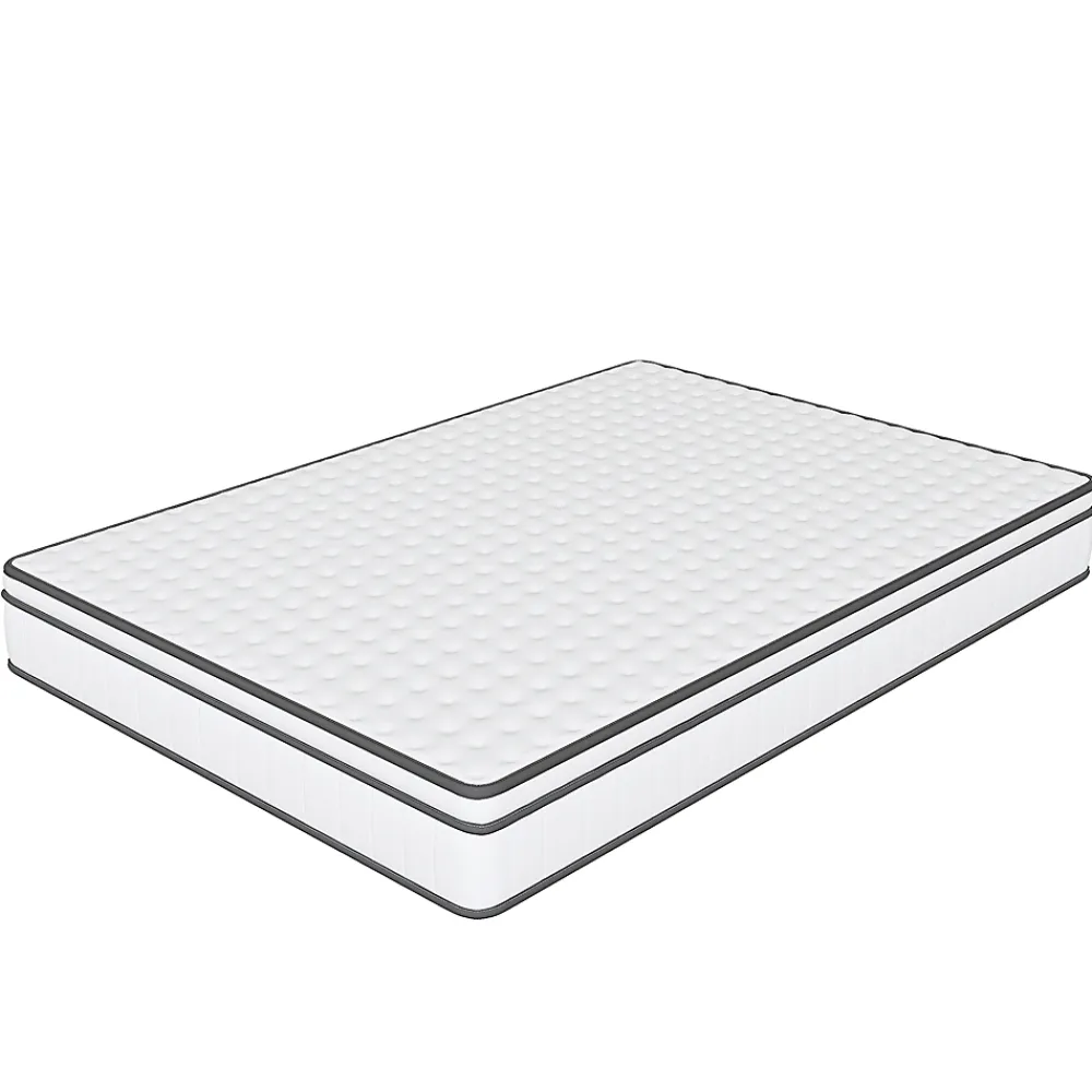 ProximaX Matelas hybride à ressorts ensachés 200x90x25 cm, Indépendance de couchage, soutien ergonomique, tissu respirant 3D, Blanc et gris* Matelas
