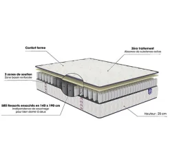 Merinos Matelas COSY LIT 160x200 Ressorts* Matelas