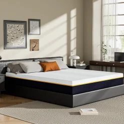 Teeno Matelas Mousse à Mémoire 140x200 cm + Sommier Tapissier, Épaisseur 21 cm* Ensemble Sommier Et Matelas