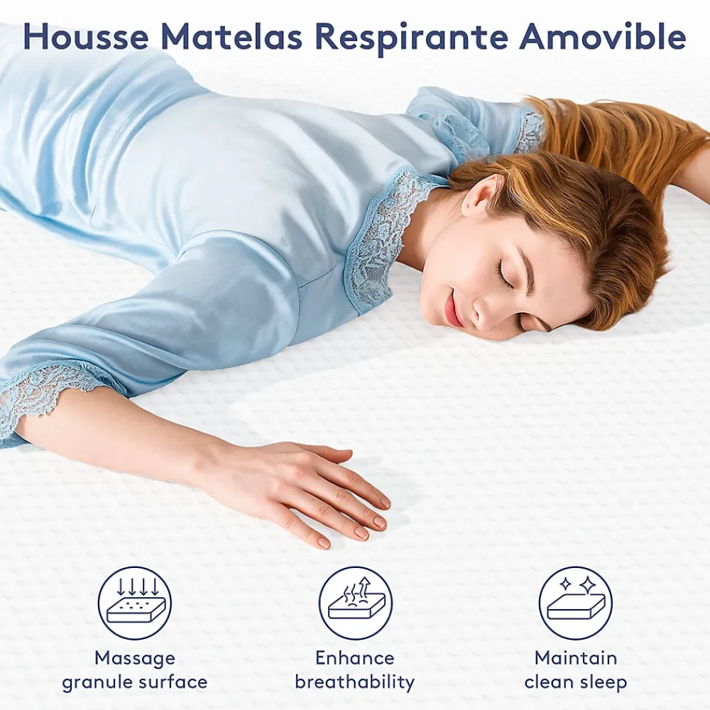 Teeno Matelas Mousse à Mémoire 140x200 cm + Sommier Tapissier, Épaisseur 17 cm* Ensemble Sommier Et Matelas