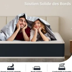 Matelas mousse 140x200, 28 cm Matelas en mousse, Advanced Sleep Care, Respirant, Zone 7, réversible des deux côtés><noscript><img width=