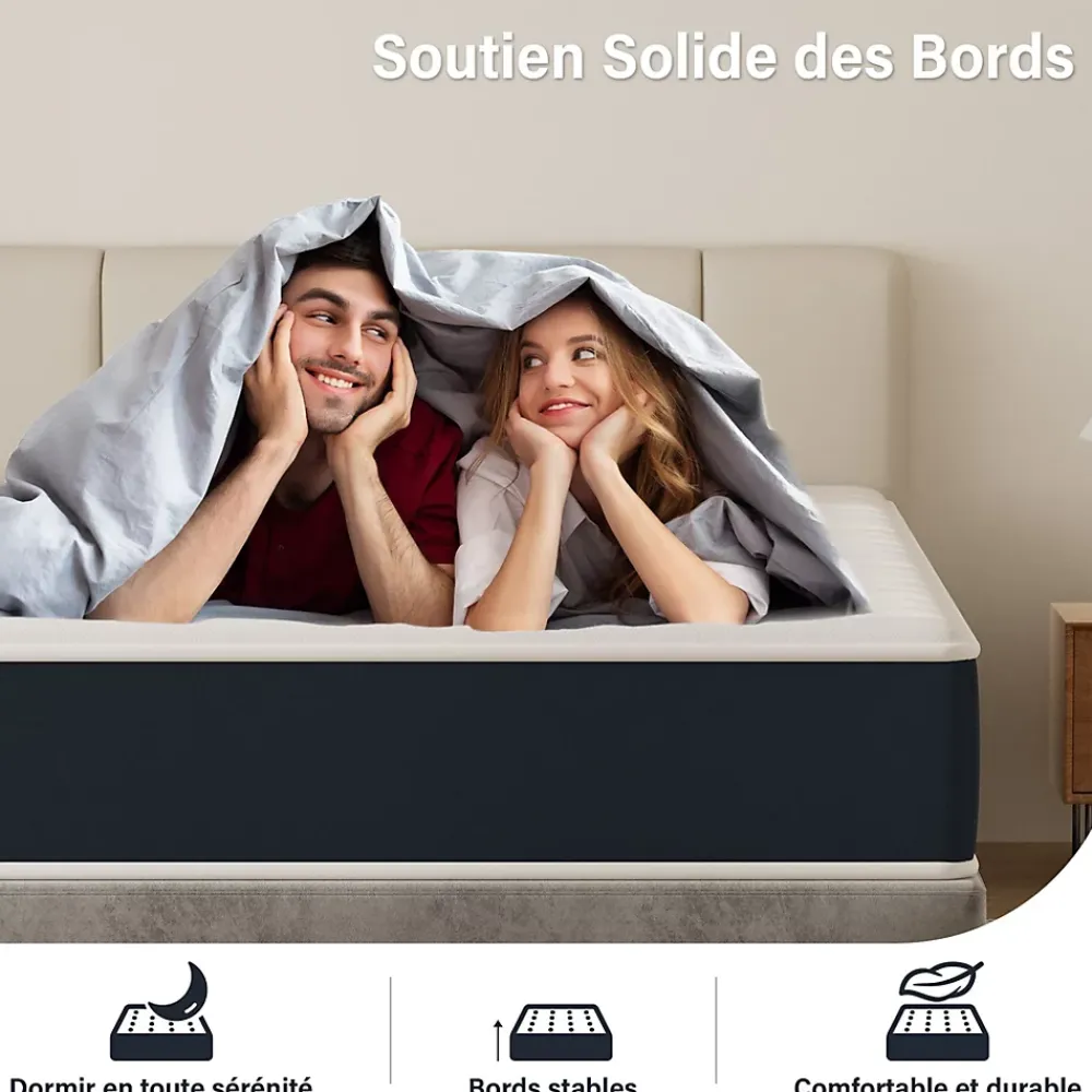 Teeno Matelas mousse 160x200, 32 cm Matelas en mousse, Advanced Sleep Care, Respirant, Zone 7, réversible des deux côtés* Matelas