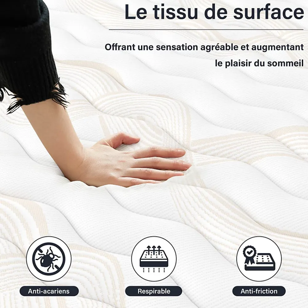 Teeno Matelas mousse 160x200, 32 cm Matelas en mousse, Advanced Sleep Care, Respirant, Zone 7, réversible des deux côtés* Matelas