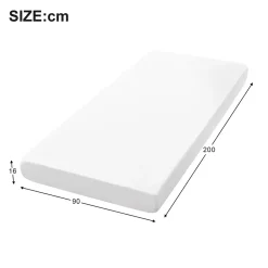 Okwish Matelas mousse 90x200 cm - Matelas H3, respirant et antidérapant - Mousse - Sans matelas - Blanc* Matelas