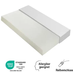 Okwish Matelas mousse 90x200 cm - Matelas H3, respirant et antidérapant - Mousse - Sans matelas - Blanc* Matelas