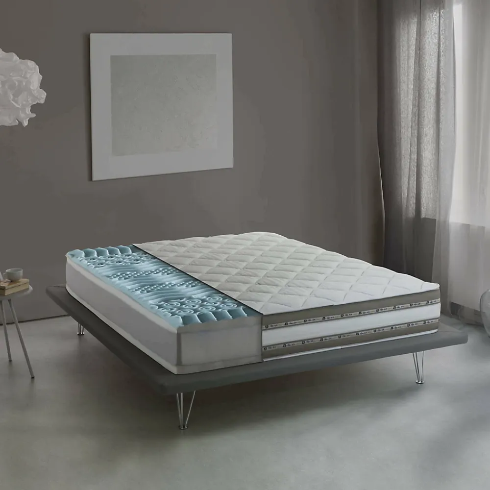 Talamo Italia Matelas mousse 160x190 cm accueil dynamique soutien medium epaisseur 27 cm Non specifie zones housse de matelas* Matelas