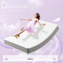 Teeno Matelas mousse 90x190 cm,Épaisseur 30 cm,Fermeté Moyenne,Respirant et Réversible* Matelas