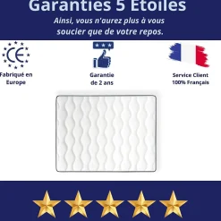 Dagostino Home Matelas Mousse 140x190 Firenza, Ferme, Réversible, Côté Été/hiver, H25 Cm* Matelas