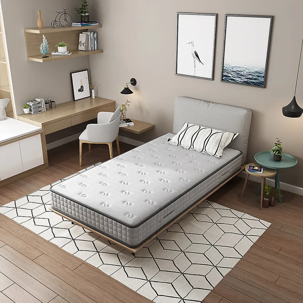 Matelas mousse 90x190cm, mousse Confort ferme Epaisseur 22 cm>Teeno