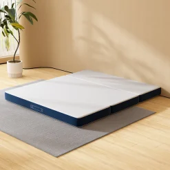 Matelas Pliant Triple 160X195CM, Matelas Polyvalent, 15cm Mousse épaisse, Housse Amovible et Lavable en Machine, Poignée de><noscript><img width=