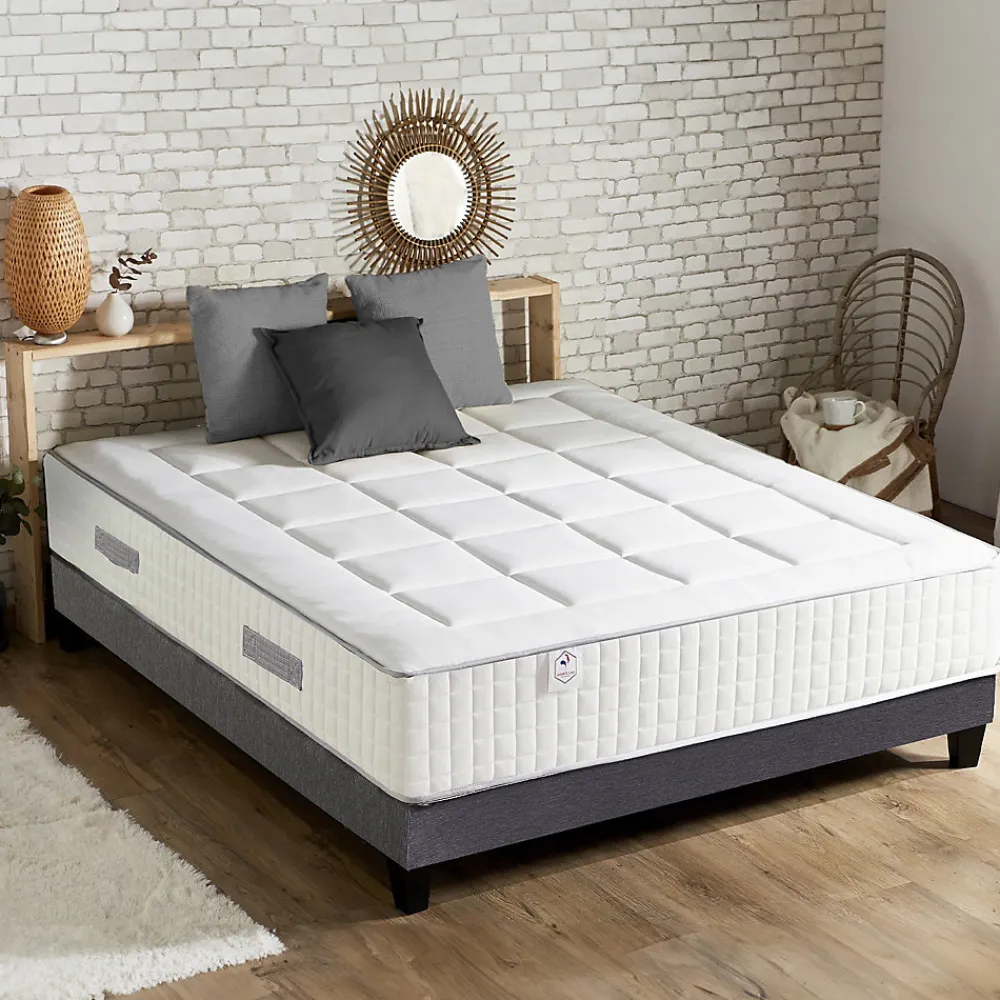Matelas ressort 1600x2000 cm id literie soutien ferme accueil souple 7 zones epaisseur 30 cm protege-matelas> Discount