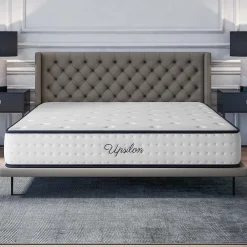 Matelas ressorts - 180x200 - 24 cm - Hybride - Blue Latex - Couchage Indépendant - Confort Mi-Ferme - Réversible - Upsilon>Cosmos Outlet