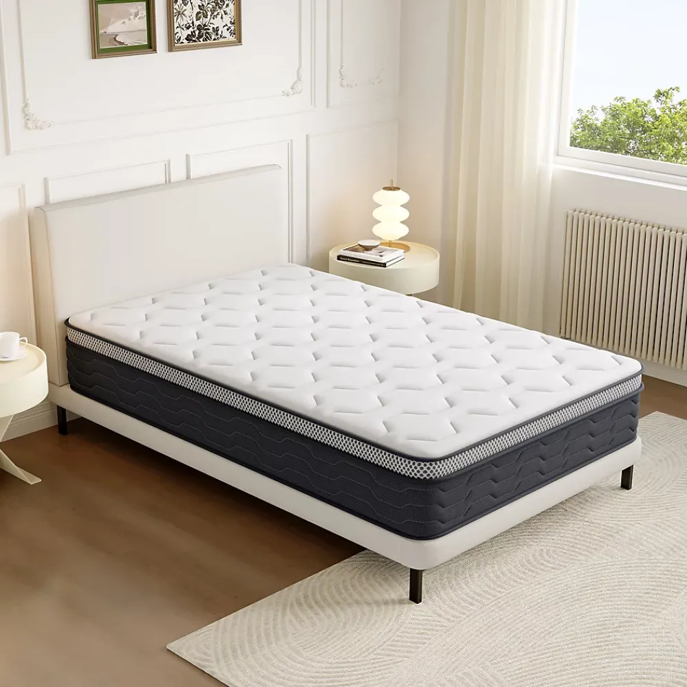 Teeno Matelas Ressorts 160x200 cm, Confort, 7 Zones Ergonomique,25 cm d'épaisseur* Matelas