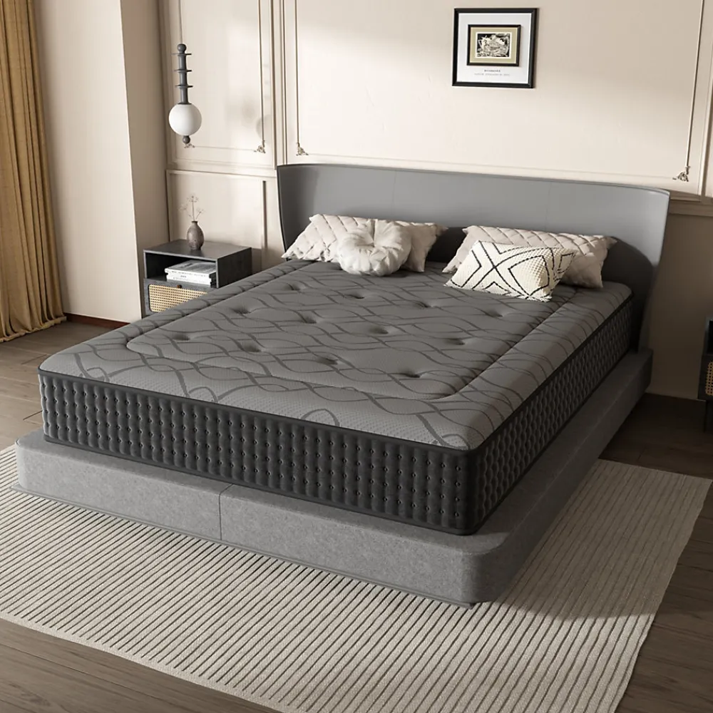 Matelas Ressorts 140x190 cm de Forme en Mousse et Ressorts, 25 cm Épaisseur>Teeno Best
