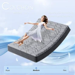 Matelas Ressorts 90x200 cm de Forme en Mousse et Ressorts, 30 cm Épaisseur><noscript><img width=