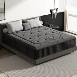 Matelas Ressorts 90x200 cm de Forme en Mousse et Ressorts, 30 cm Épaisseur><noscript><img width=