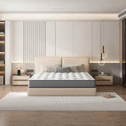 Teeno Matelas Ressorts 140x190cm de Forme en Mousse et Ressorts, 20 cm Épaisseur* Matelas