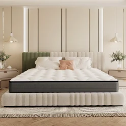 Matelas Ressorts 90x190x20cm, Confort, 7 Zones Ergonomique>Teeno
