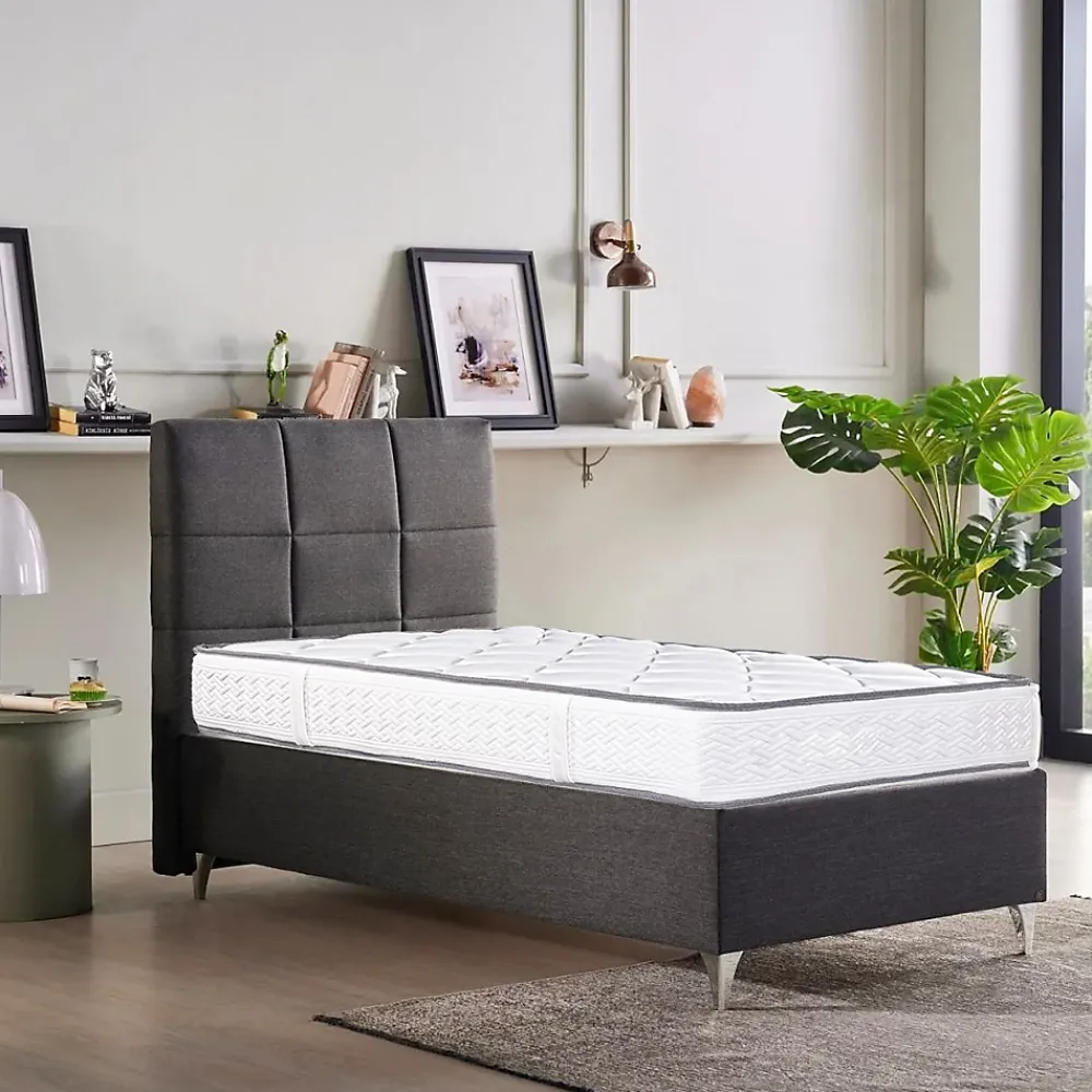 Juanio Matelas RONA 90x190 cm, réversible en mousse Memosoft100 à mémoire de forme et indépendance du couchage, épaisseur 20cm* Matelas
