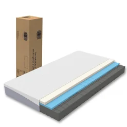 Matelas réversible 160x200cm,hauteur 20cm,degré de fermeté H3 & H4,côté souple et ferme,mousse confort 7 zones,Öko-Tex 100>Blackcolors Outlet