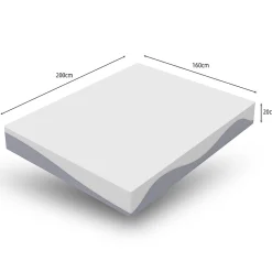 Matelas réversible 160x200cm,hauteur 20cm,degré de fermeté H3 & H4,côté souple et ferme,mousse confort 7 zones,Öko-Tex 100><noscript><img width=