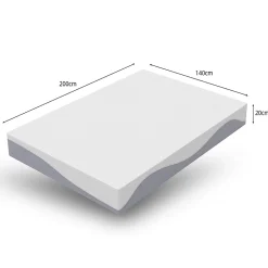 Blackcolors Matelas réversible 140x200cm,hauteur 20cm,fermeté H3 & H4,mousse 7 zones,Öko-Tex 100* Matelas