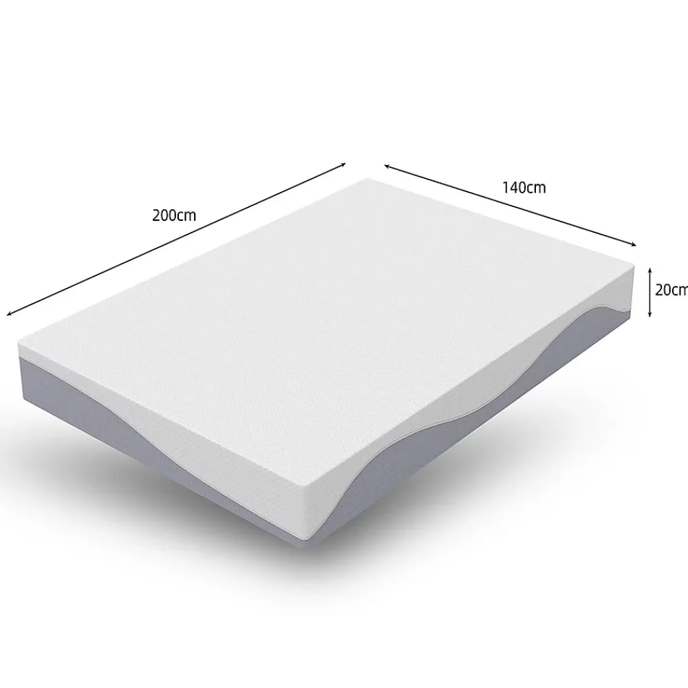 Blackcolors Matelas réversible 140x200cm,hauteur 20cm,fermeté H3 & H4,mousse 7 zones,Öko-Tex 100* Matelas