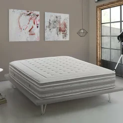 Matelas simple Dmili, orthopédique en mousse à mémoire de forme et microressorts ensachés,, 80x190h37 cm><noscript><img width=