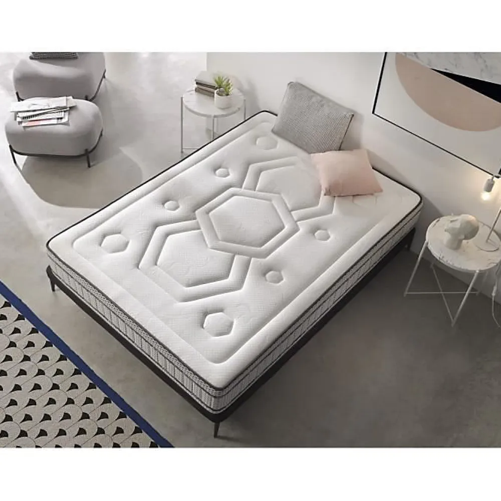 Matelas 140x190 - - Double face - Mémoire de forme - Ressorts ensachés - Hauteur 30 cm>Eccox Online