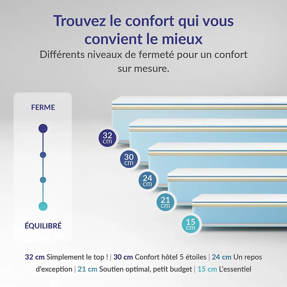 Naturalex Matelas 160x200 à mémoire de forme - Épaisseur 15 cm - Blue Latex - 7 zones de confort - Hypoallergénique - Perfect Dream* Matelas