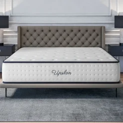 Cosmos Matelas 140x190 - Épais 32 cm - Mousse mémoire de forme - Blue Latex - Confort Ferme - 7 zones - Réversible - Durable - Upsilon* Matelas