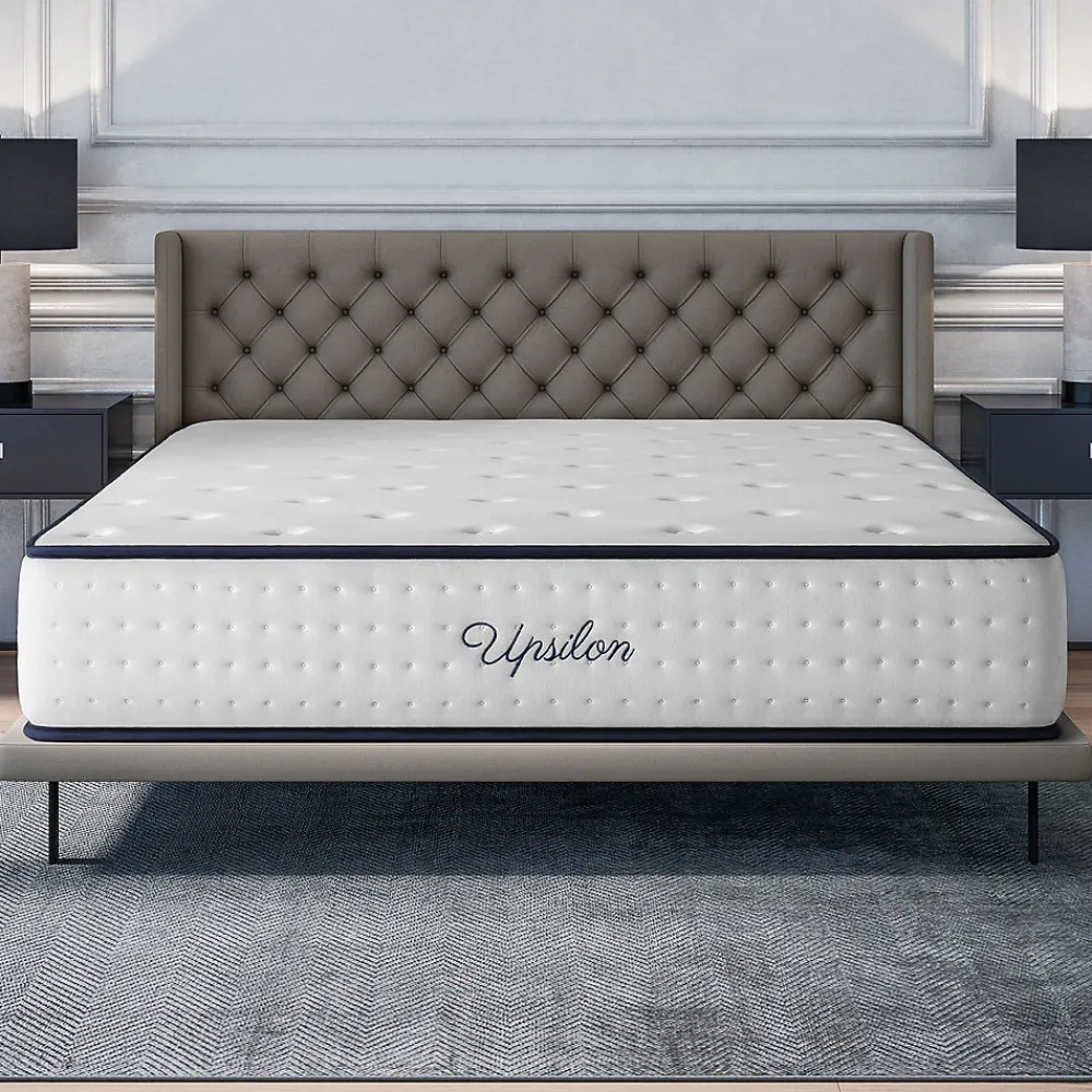 Cosmos Matelas 140x190 - Épais 32 cm - Mousse mémoire de forme - Blue Latex - Confort Ferme - 7 zones - Réversible - Durable - Upsilon* Matelas