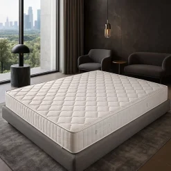 King Of Dreams Matelas 160x200 - Tissu Ignifugé - Soutien Très Ferme - Mousse Poli Lattex Indéformable - anti feu 160 200 - H: 25 CM* Matelas