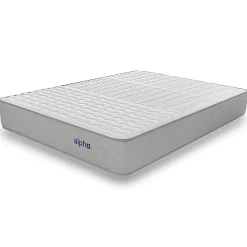 Matelas 160x200 Alpha - Mousse HR - Accueil Blue Latex - Épais 30 cm - 7 zones de soutien - Face été/hiver - Confort Ferme><noscript><img width=