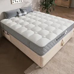 Matelas 120x200 cm - Orthopédique à Ressorts ensachés 7 Zones et Mousse Froid, Fermeté H3 Moyenne, Hauteur 20 cm, Blanc>Okwish Outlet