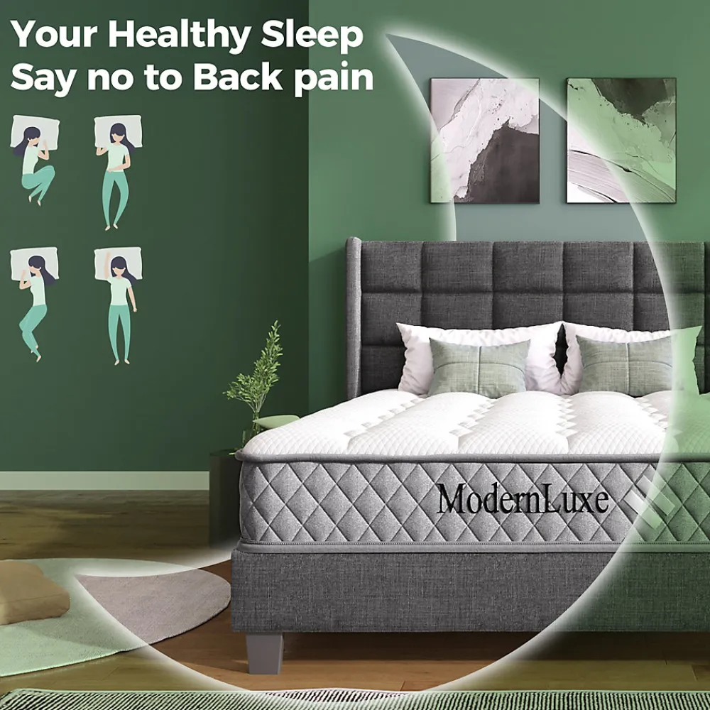 Matelas 120x200 cm - Orthopédique à Ressorts ensachés 7 Zones et Mousse Froid, Fermeté H3 Moyenne, Hauteur 20 cm, Blanc>Okwish Outlet