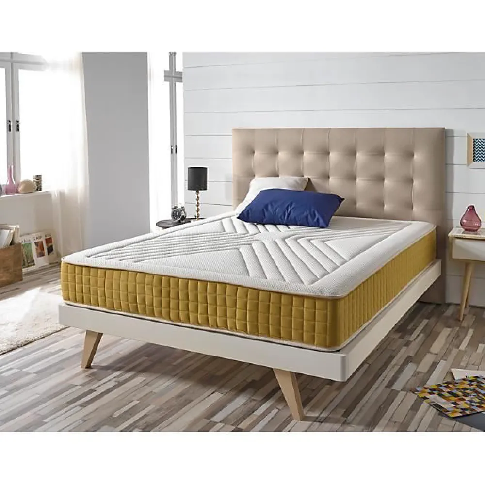 Eccox Matelas 80x190 cm en mousse à mémoire Luxury Gold epaisseur 21 cm +/-2 Fermeté moyenne-élevée.* Matelas