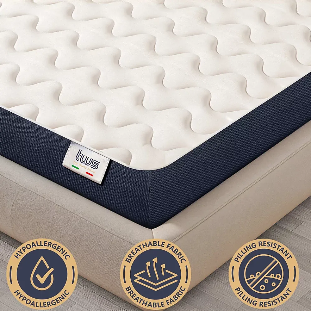 The White Stone Matelas 90x200 cm en Waterfoam hypoallergénique, 14 cm* Matelas