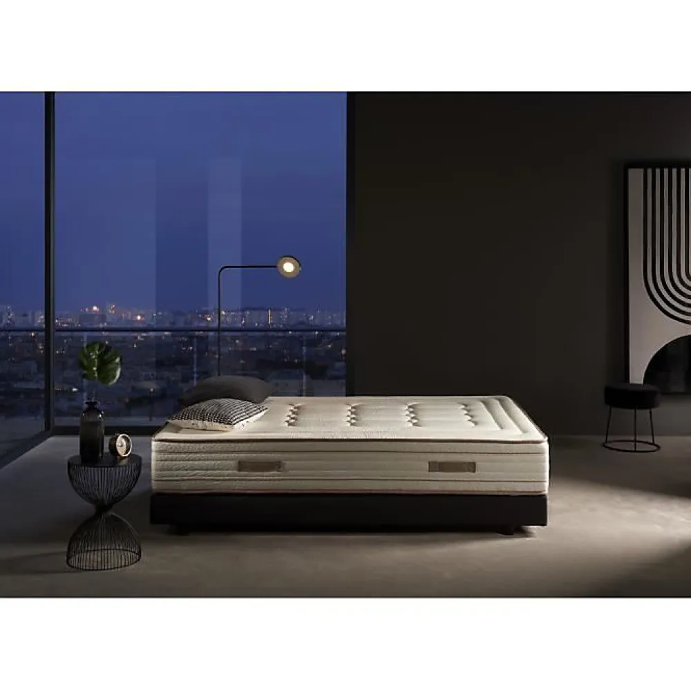 Matelas 200x200 cm ensachés hybride Bamboo Nuit epaisseur 30 cm +/- 2 Fermeté moyen élevé.>Eccox Online