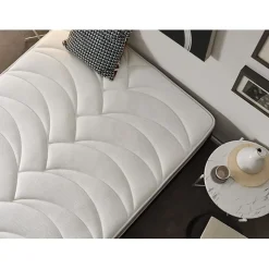 Eccox Matelas 105x190 cm Mémoire de forme Luxury Elite Argent H25 epaisseur 25 cm +/- 2 Haute Fermeté.* Matelas