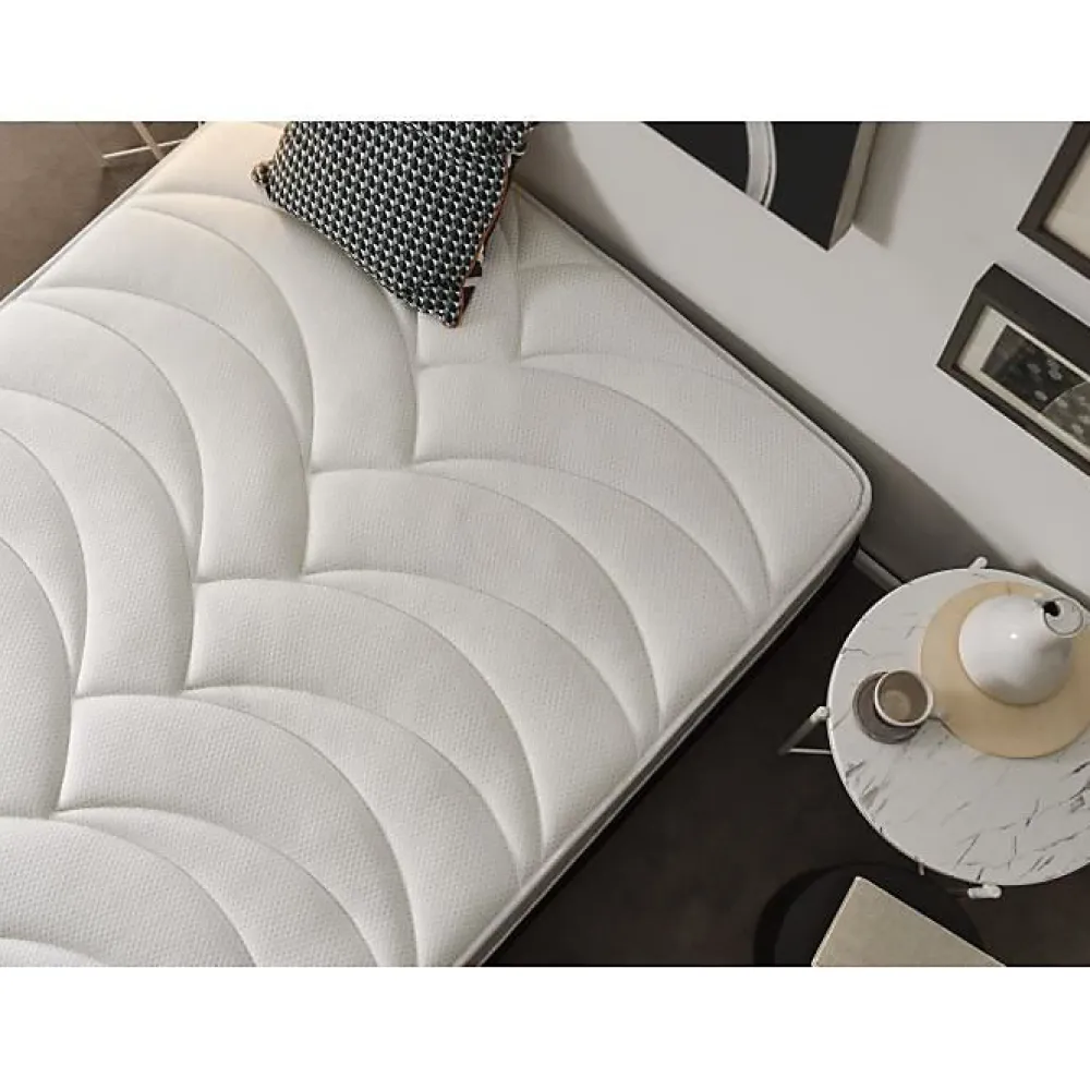 Eccox Matelas 105x190 cm Mémoire de forme Luxury Elite Argent H25 epaisseur 25 cm +/- 2 Haute Fermeté.* Matelas