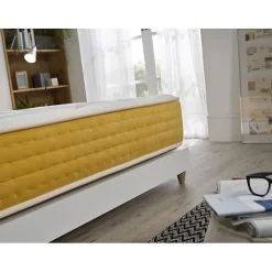 Eccox Matelas 140x190 cm Ressorts Ensachés Elite Gold epaisseur 30 cm +/- 2 Rembourré en Mémoire de forme + Supersoft 5 cm Mi-Ferme. ECC* Matelas