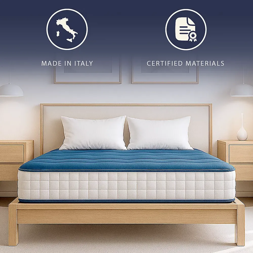 The White Stone Matelas 140x190 cm Waterfoam H20 cm Ferme Moyenne Médical Antiallergique Made in Italy* Matelas