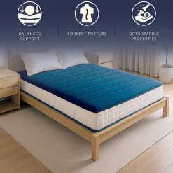 The White Stone Matelas 140x190 cm Waterfoam H20 cm Ferme Moyenne Médical Antiallergique Made in Italy* Matelas