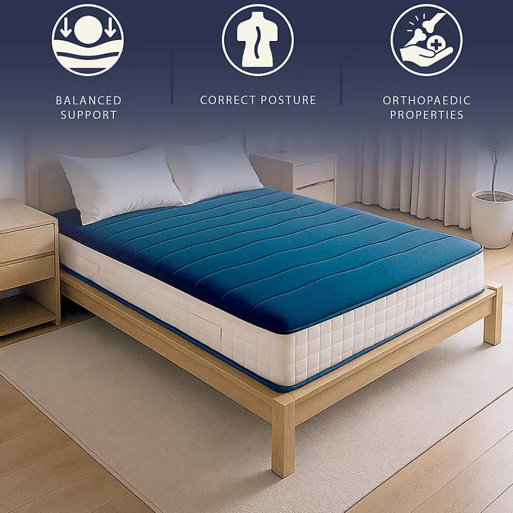 The White Stone Matelas 140x190 cm Waterfoam H20 cm Ferme Moyenne Médical Antiallergique Made in Italy* Matelas