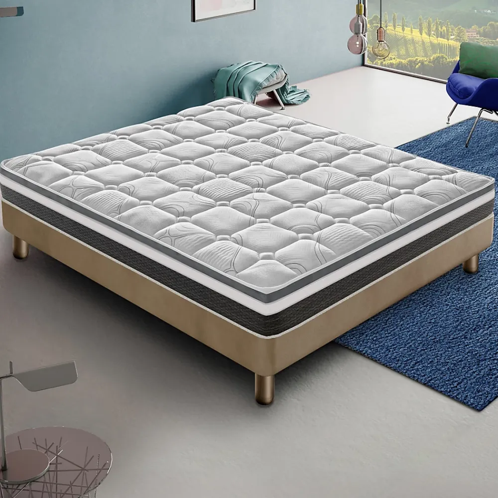 Materassiedoghe Matelas 90x190 en mousse à mémoire de forme - Epaisseur 20 cm - Orthopédique - Rigidité H4 - Fabriqué en Italie - Mod Anna* Matelas