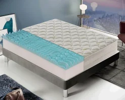Matelas 160x200 en mousse à mémoire de forme - Epaisseur 25 cm - Mousse à mémoire de forme 5 cm - 9 zones - Housse amovible>Materassiedoghe